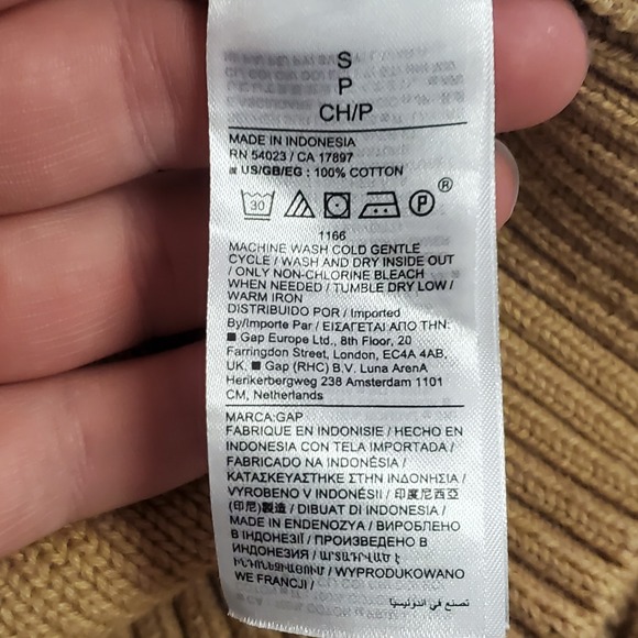 Gap Womens Cable Knit Cotton Sweater Size S Tan Old Money Academia Preppy Layers - Picture 5 of 12